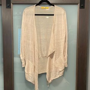 Ladies light weight tan cardigan